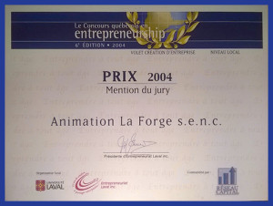 Prix 2004 Entrepreneurship Mention du jury
