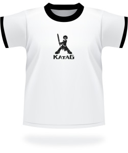 T-Shirt Katag blanc logo noir