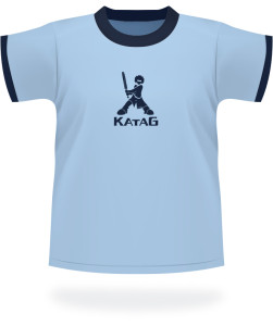 T-Shirt Katag bleu logo marine