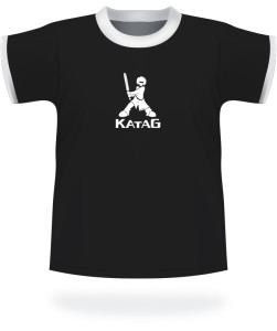 T-Shirt Katag noir logo blanc