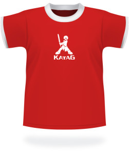 T-Shirt Katag rouge logo blanc